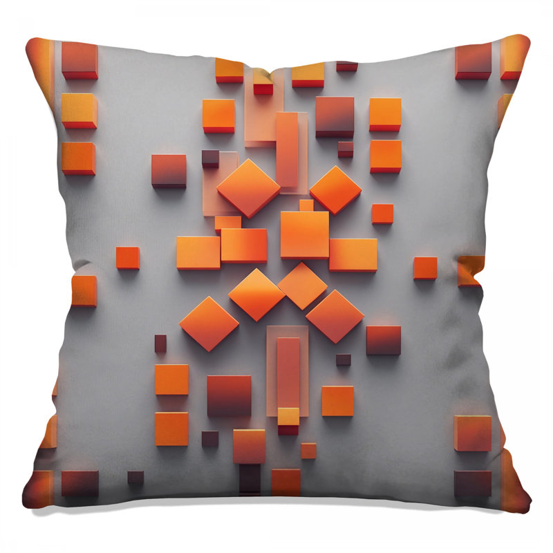 Coussins décoratifs orange, 14 x 14 inches