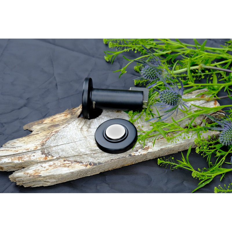 Stainless Steel Floor Mount Stop, Satin Black