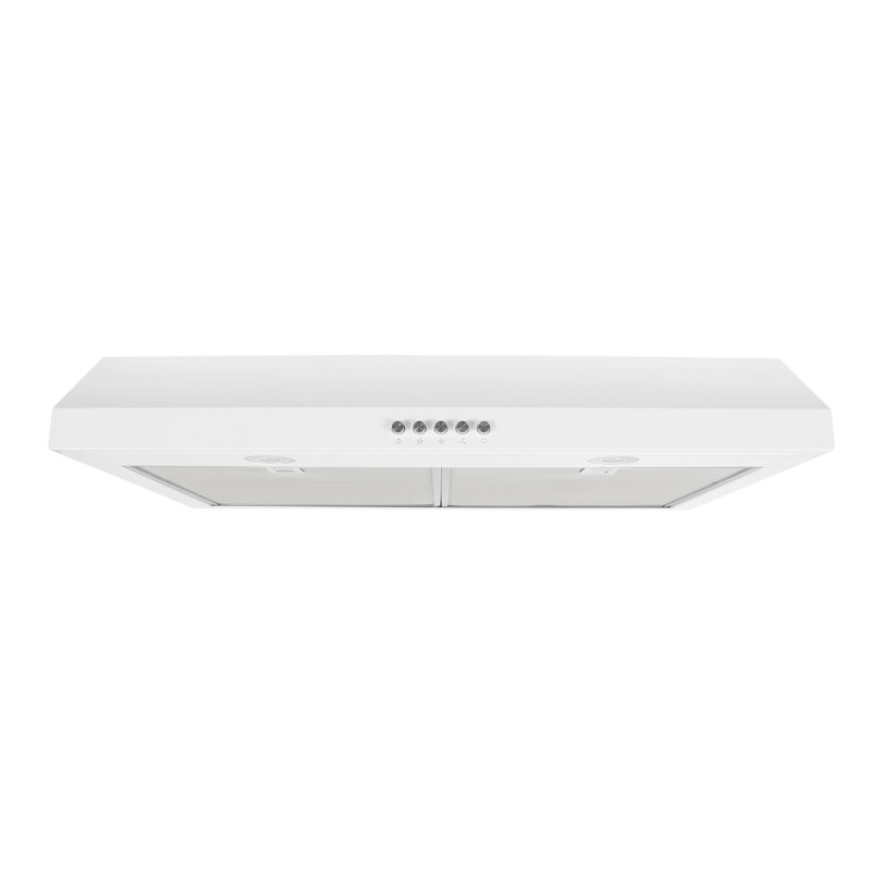 Aria 30 In. Under Cabinet Range Hood 380 Max Airflow Cfm, 3 Fan Speeds, Led Lights Convertible Ducted/Ductless Venting - White