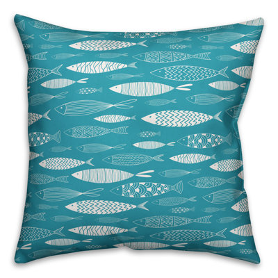 Coussin extérieur Summer Fun School of Fish