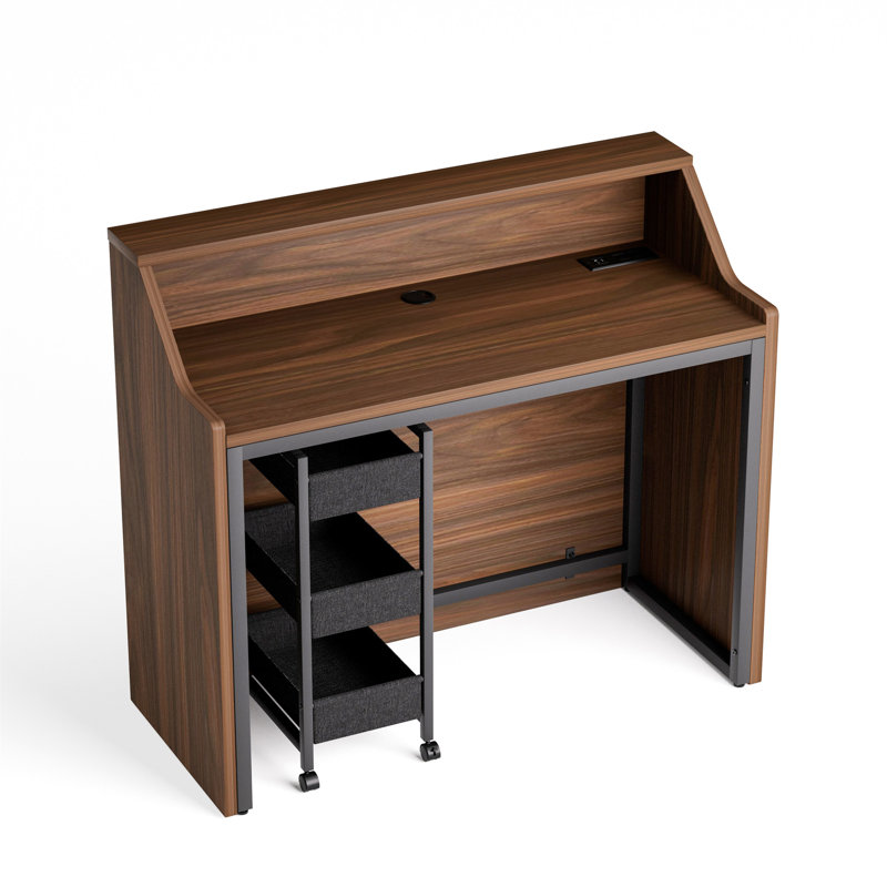 Bureau de réception de 46,5 pouces avec armoire de rangement