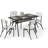Modern 5-Piece Dining Set – Rectangular Marble Tabletop, Storage Shelf, 4 Upholstered Boucle Chairs, Space-Saving Kitchen & Dining Furniture for Small Apartments – Off-Color Inspired + Black-662517462-662517463