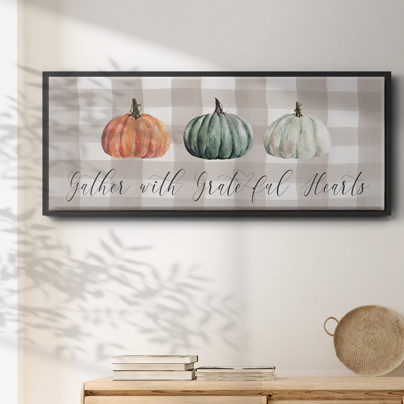 Gather With Grateful Hearts- Framed Canvas