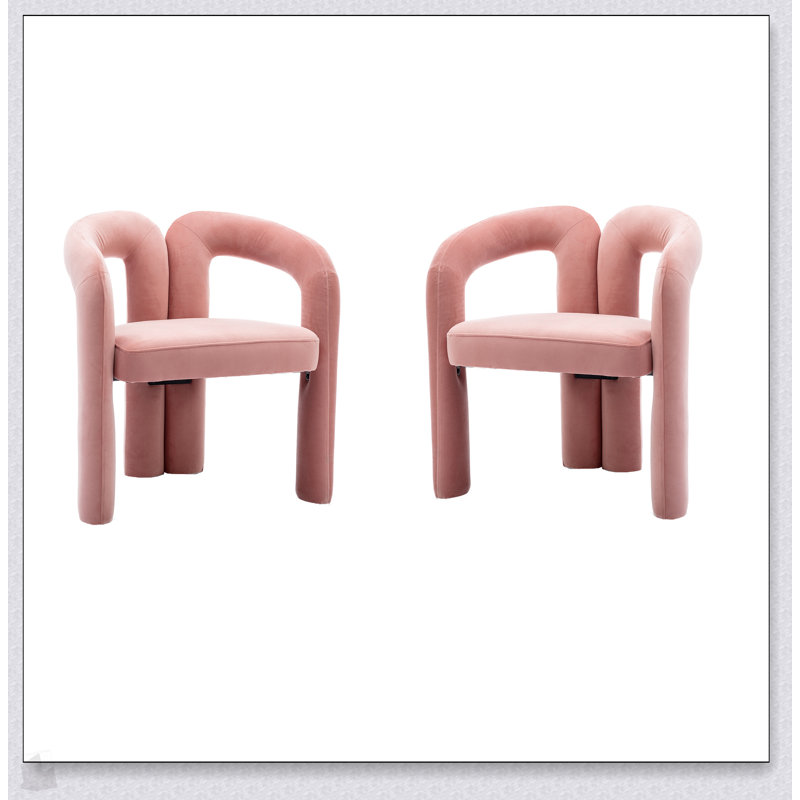Chaise d'appoint rembourrée en tissu de conception contemporaine avec dossier ergonomique pour plus de confort et de style