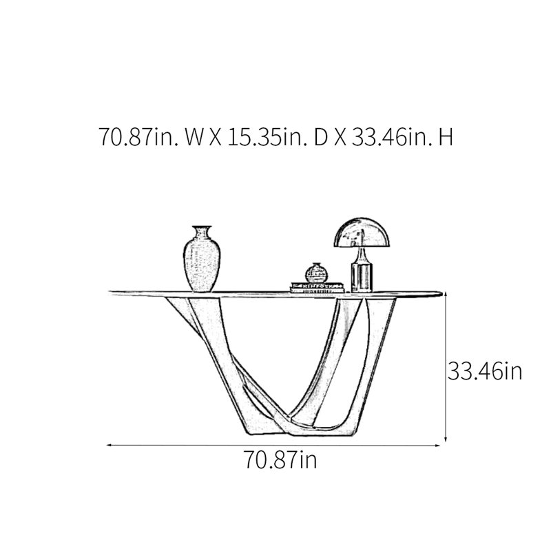 Latitude Run® Modern Minimalist Luxury Console Table - Wayfair Canada