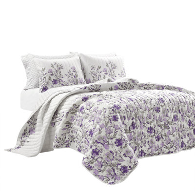 Microfiber Reversible 3 Piece Quilt Set