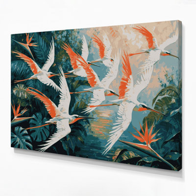 «Hawaiian Tropicbirds», art mural sur toile bleue