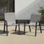 Ensemble de chaises de jardin empilables avec revêtement en tissu Textilène et structure résistante aux intempéries