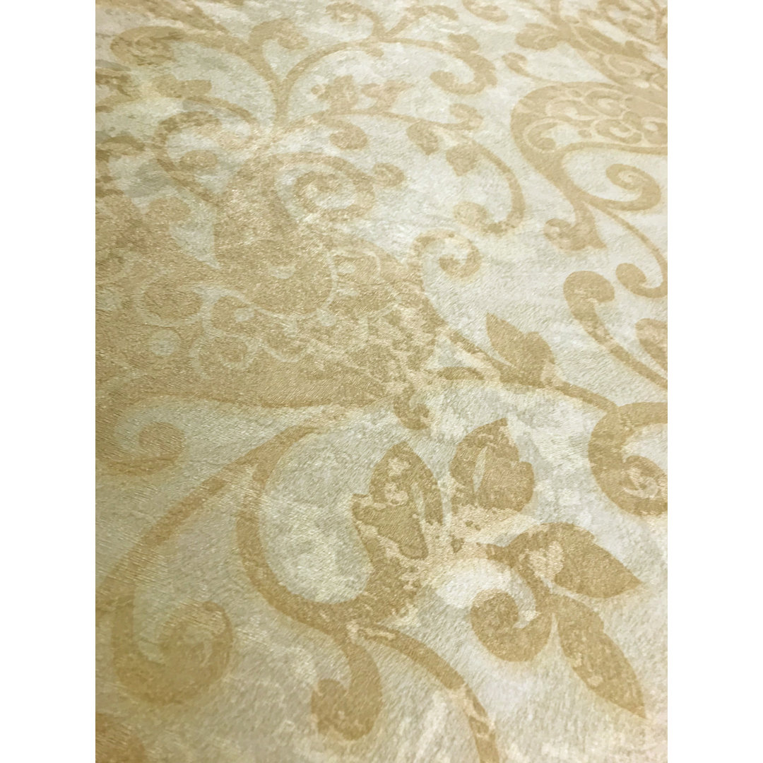 Caddell Wallpaper Gold Metallic Textured Wall Rustic Vintage Damask Rolls Fleur De Lis Living 