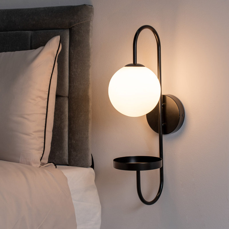 Talty Flush Mounted Sconce, Matte Black