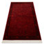 Luca 5125 – Elegant rug with fringes in burgundy & black – Classic Lucaal rug with ornamental & frame pattern