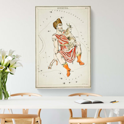 Astronomical Chart Of The Auriga Constellation - Wrapped Canvas Painting