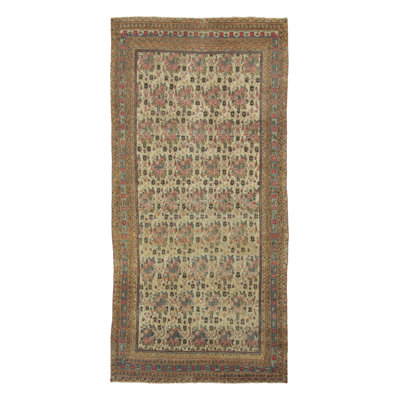 Antique   Rug, All-Over Rose And Floral Patterns - Rug & Kilim