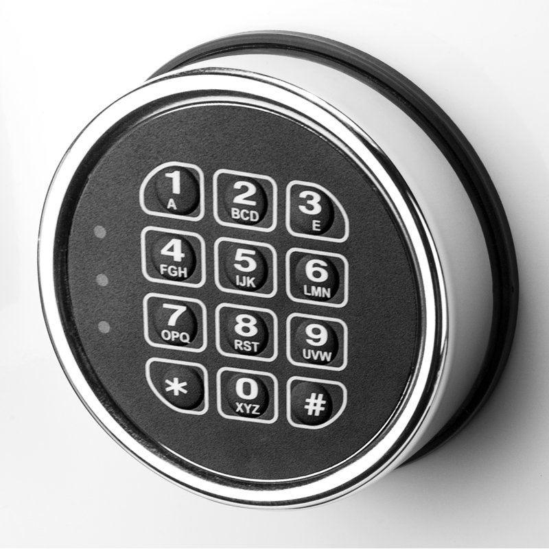 Tall Black Steel Fireproof Digital Safe with Keypad Lock