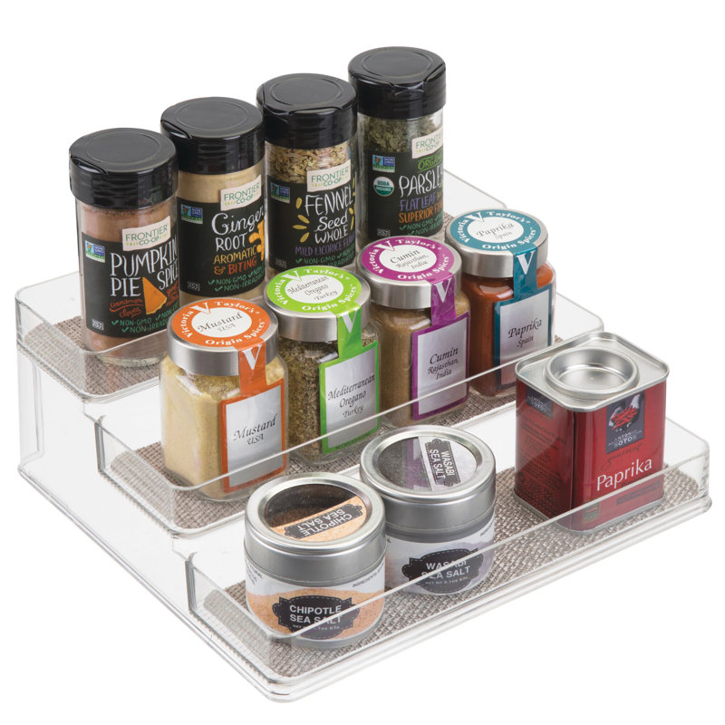 Twillo 12 Jar Spice Rack, Metallico/Clear