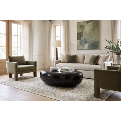 Table basse River Stone Gel Gel noir
