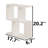 Modern 2-Tier Side Table, White, 17.7 x 20.2 x 7.1 inches | 100% Melamine Coated Particle Board, Thickness: 0.7 inches | Sleek Design with Additional Storage, Ideal for Living Room & Bedroom Use-856520319