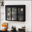 Armoire de rangement arquée à porte en verre avec esthétique moderne et rangement spacieux, parfaite pour toute pièce de votre maison.-364778156