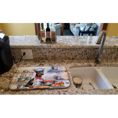 Tapis de séchage Doberman Pinscher The Chef