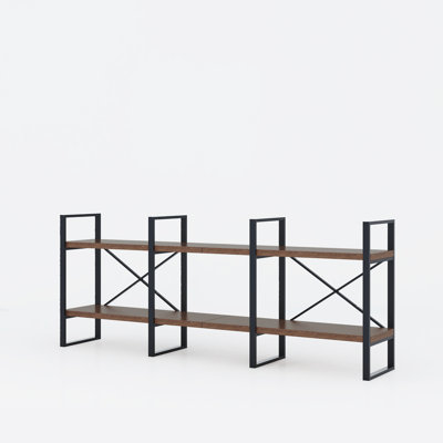 Tiyana 28.35" H x 70" W Steel Etagere Bookcase by 17 Stories