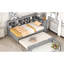 Lit de jour simple avec couchette, rangement gris et quai de chargement-524966625