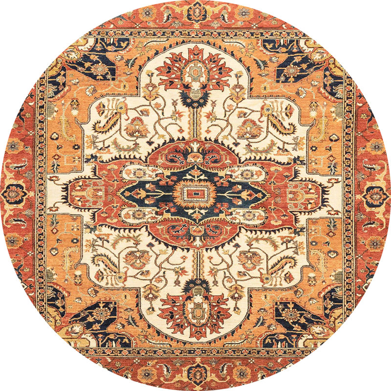 Oriental Indoor Rug, Round 5'