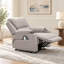 Fauteuil inclinable électrique rembourré de 84,3 cm (33,2 po) de largeur avec poches latérales de massage et de chauffage - Gris pâle-1425631702