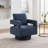 29.12" W Pillow Back Hollow Arm Swivel Accent Armchair-1070460331