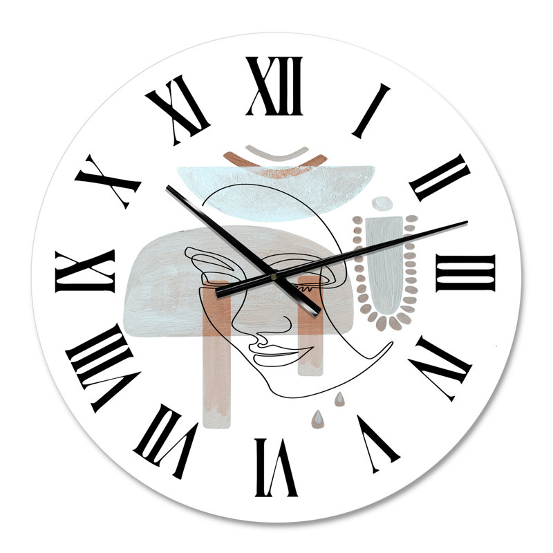 Minimal Compositions of Abstract faces V - Horloge murale moderne, Petit
