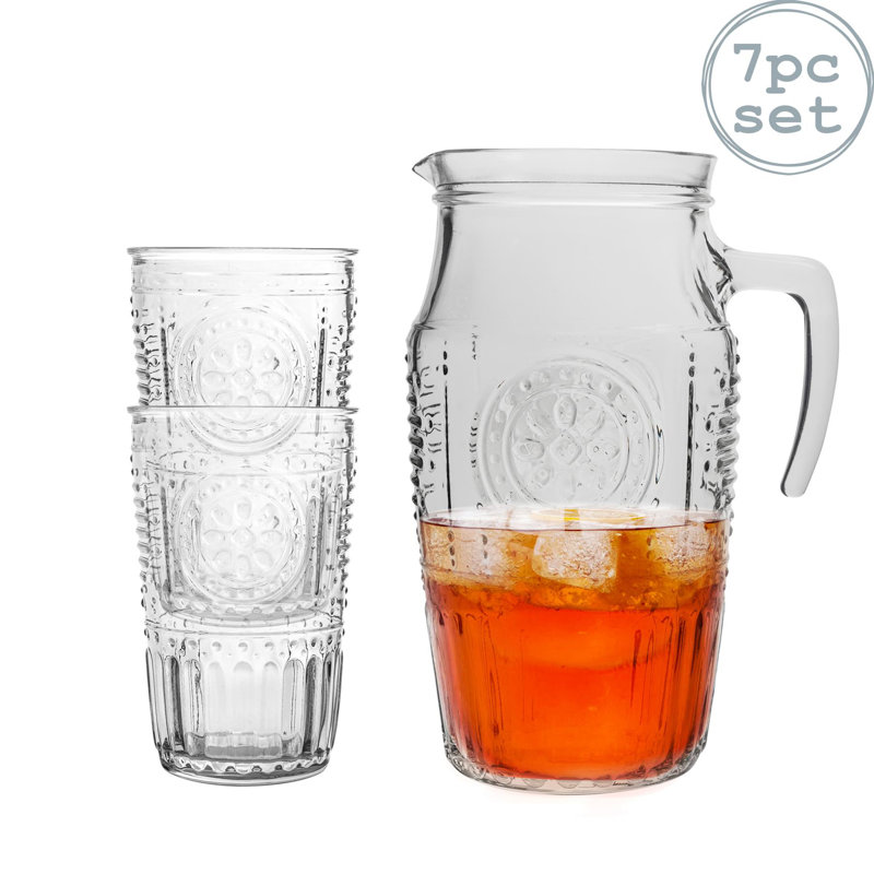 Romantic Glass Water Jug & Glasses