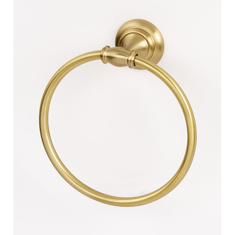 A6740-PB Wall Mounted Towel Ring, Satin Brass