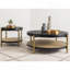 Table de bout ronde noire.
