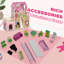 AIYAPLAY Dolls House with 13 Wooden Furniture Pieces, for Ages 3-6 Years