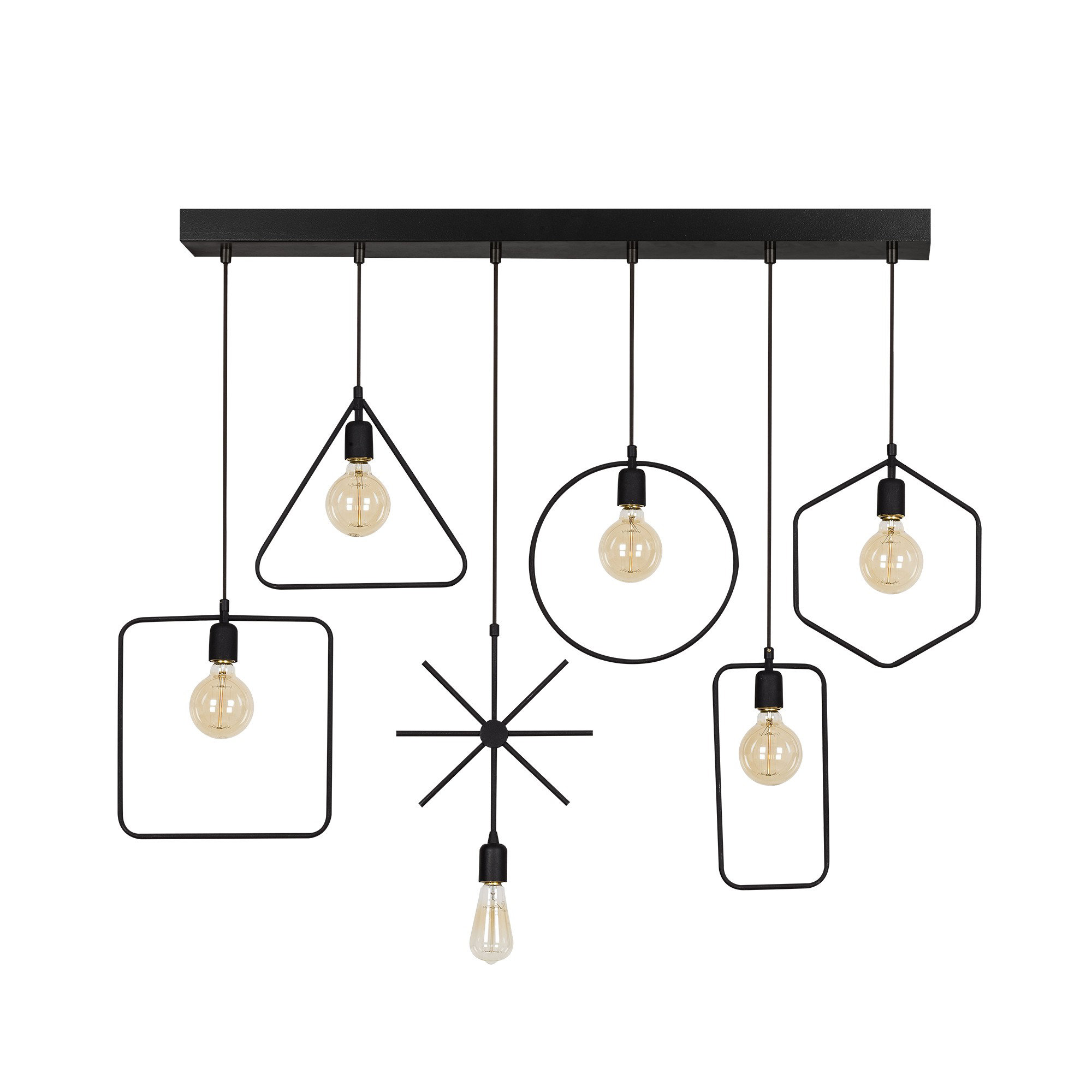 East Urban Home 6 Light Black Kitchen Island Pendant Wayfair