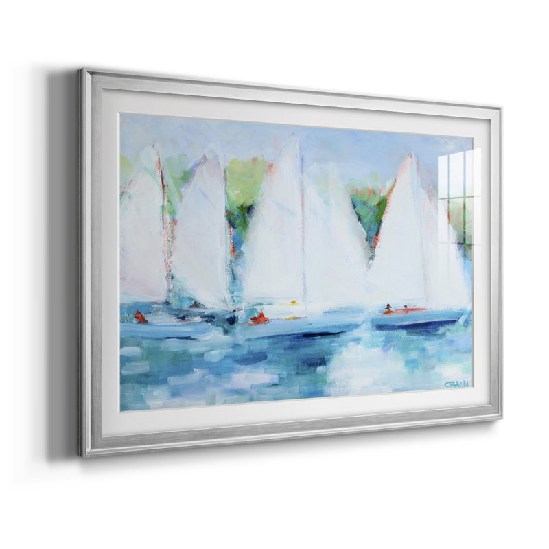Youth Regatta - reproduction de cadre photo, H 30,5 po x l 42,5 po, Argent