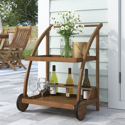 Catalan Solid Wood Bar Cart