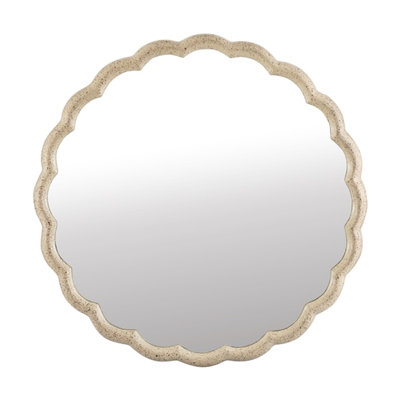 Cast Aluminum Wave Mirror Large
