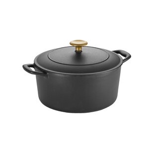 Enameled Cast Aluminum Dutch Oven With Lid 4.7L Nonstick Pan for