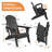 Plastic Folding Adirondack Chair with Adjustable Backrest-1013810290