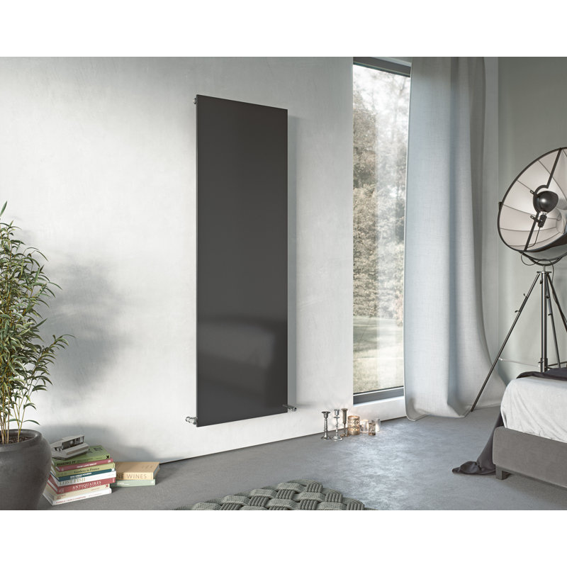 Andrew Vertical Designer Radiator, 120cm H x 60cm W x 7.4cm D, Anthracite