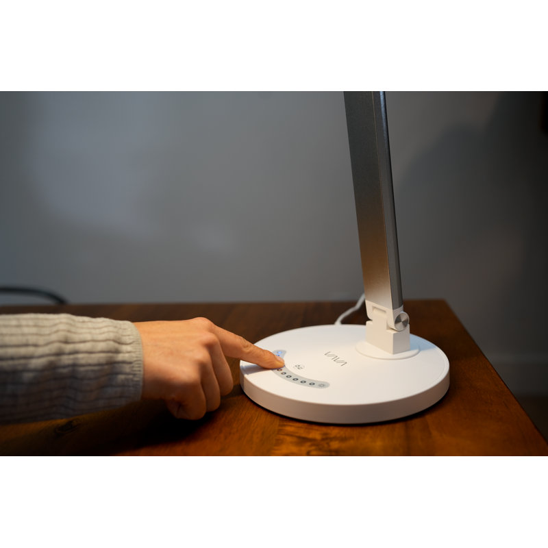 Adjustable White ABS Desk Lamp with LED Light