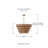 Pendant in Hand-distressed Patinaed Brass and Handcrafted Mango Wood-107163579