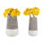 Stoneware Ceramic Vase with Textured Ribbed Design-1724255139