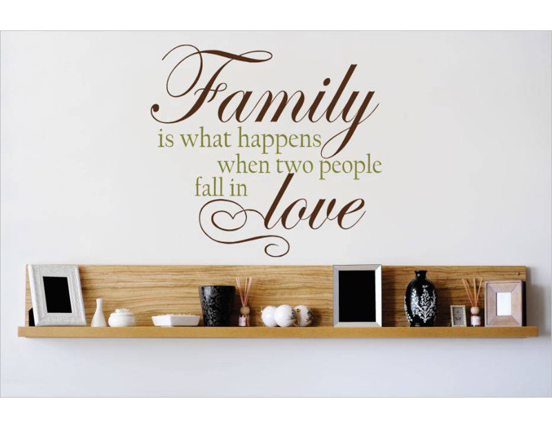 Text & Numbers Wall Decal, 20" H x 20" W x 0.16" D, Brown