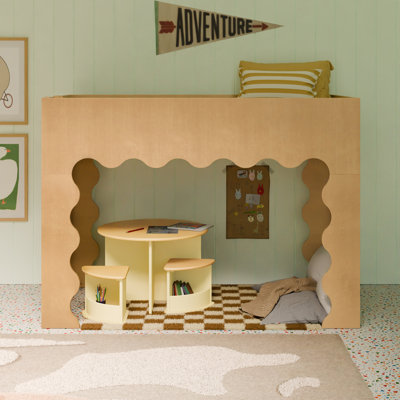 Lido Wave Convertible Low Loft Twin Bed