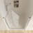 Bi-Fold Frameless Shower Door Walk in Pivot Clear Glass Hinge Shower Door 6mm With Tempered Glass and Explosion-Proof Film-125172983-125172980