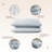 100% Organic Cotton Pillow Cases Standard Size Set of 2-100% Cotton Pillowcases GOTS Certified 500 Thread Count - Naturally Cooling Comfortable Breathable & Soft Pillow Cases (Powder Blue, Standard)-118027637-118027639