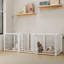 Parc pour chien pliable 24 po de hauteur, 8 panneaux, enclos pour chiots robuste, intérieur extérieur, rouille, fer, pour différentes tailles d'animaux de compagnie, rouille et zone affectueuse-1343348878