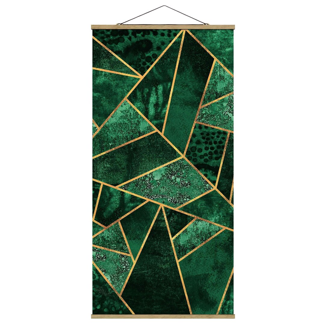 Grafikdruck Dark Emerald with Gold von Elisabeth Fredriksson