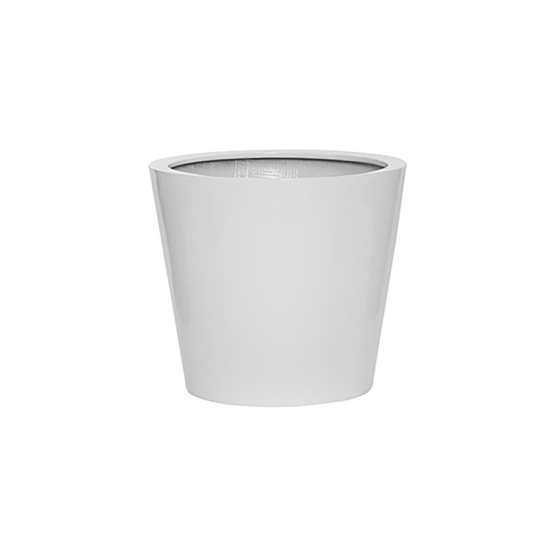 Pot à fleurs en fibre de verre Slovan, Blanc, H 20 po x l 23 po x P 23 po